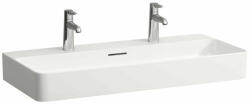 Laufen VAL Mosdótál, alsó felülete csiszolt, két csaplyuk, Fehér LCC Active bevonattal H816287A001071 (H816287A001071)