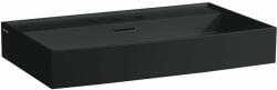 Laufen Kartell LAUFEN Mosdótál, alsó felülete csiszolt, 3 csaplyukkal, Fekete matt H8163367161081 (H8163367161081)