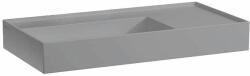 Laufen Kartell LAUFEN Mosdó jobb oldali pulttal, rejtett túlfolyóval, a mosdó alja csiszolt, túlfolyónyílás nélkül, csaplyuk nélkül, Graphite matt H8183387581121 (H8183387581121)
