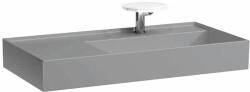 Laufen Kartell LAUFEN Mosdó bal oldali pulttal, rejtett túlfolyóval, a mosdó alja csiszolt, túlfolyónyílás nélkül, egy csaplyukkal, Graphite matt H8183397581111 (H8183397581111)