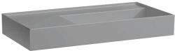 Laufen Kartell LAUFEN Mosdó bal oldali pulttal, rejtett túlfolyóval, a mosdó alja csiszolt, túlfolyónyílás nélkül, csaplyuk nélkül, Graphite matt H8183397581121 (H8183397581121)