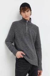 Abercrombie & Fitch pulover barbati, culoarea gri, cu turtleneck 9BYX-BLM1I9_90Y