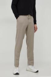 Michael Kors pantaloni de lana culoarea bej, drept 9BYX-SPM0FW_80X