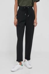 United Colors of Benetton pantaloni femei, culoarea negru, mulata, high waist 99KK-SJD0I2_99X