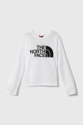 The North Face longsleeve din bumbac pentru copii L/S EASY TEE culoarea alb, cu imprimeu 9BYX-BUK03A_00X
