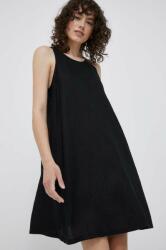 Benetton rochie din in culoarea negru, mini, drept PPYX-SUD1DJ_99X