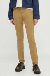 Marc O'Polo pantaloni de catifea cord culoarea bej, mulata, medium waist 9BYX-SPD0IR_02X