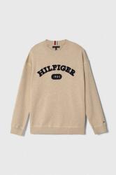 Tommy Hilfiger pulover de bumbac pentru copii culoarea bej, light 9BYX-BLB04T_12X