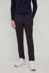 Michael Kors pantaloni de lana culoarea albastru marin, drept 9BYX-SPM0FW_59X