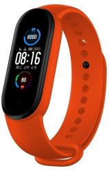  Xiaomi Mi Band 5 / Mi Band 6, szilikon pótszíj, állítható, Devia Delux Sport, narancssárga