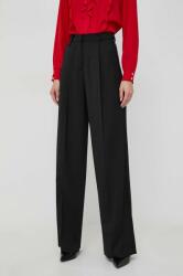 Marella pantaloni din lana culoarea negru, lat, high waist 9BYX-SPD113_99X