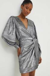 ANSWEAR rochie culoarea argintiu, mini, drept BMYX-SUD0HC_SLJ