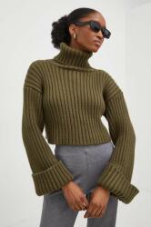 ANSWEAR pulover femei, culoarea verde, călduros, cu guler BMYX-SWD0D6_87X