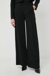 Ivy Oak pantaloni femei, culoarea negru, lat, high waist 9BYX-SPD126_99X