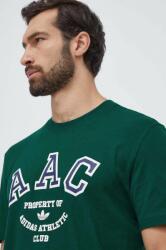 adidas Originals tricou din bumbac barbati, culoarea verde, cu imprimeu 9BYX-TSM0CK_77X
