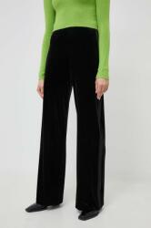 Max&Co MAX&Co. pantaloni femei, culoarea negru, lat, high waist 9BYX-SPD0ZT_99X