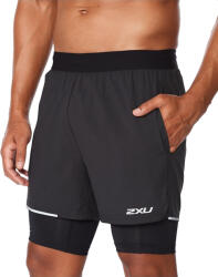 2XU Sorturi 2XU AERO 2-IN-1 5" SHORTS mr6535b-blksrf Marime S (mr6535b-blksrf)