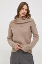 Sisley pulover din amestec de lana femei, culoarea bej, cu guler 9BYX-SWD0Z0_80X