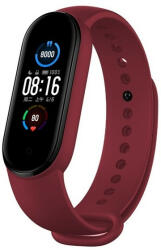  Xiaomi Mi Band 5 / Mi Band 6, szilikon pótszíj, állítható, Devia Delux Sport, bordó