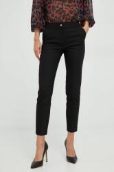 Morgan pantaloni femei, culoarea negru, drept, medium waist 9BYY-SPD110_99X