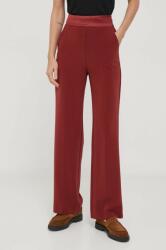 United Colors of Benetton pantaloni femei, culoarea bordo, lat, high waist 9BYX-SPD0L5_83X