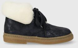 Pom D'api cizme de iarna pentru copii din piele intoarsa TRIX FUR G culoarea albastru marin 9BYX-OBG0Y9_59X