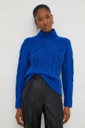 ANSWEAR pulover de lana culoarea albastru marin, călduros, cu guler BMYX-SWD05L_59X