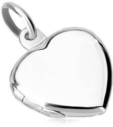 Ekszer Eshop 925 ezüst medál - lapos medallion, fényes felületű szimmetrikus szív