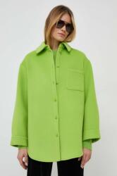 Max&Co MAX&Co. geacă cu aspect de cămașă x Anna Dello Russo culoarea verde, de tranzitie, oversize 9BYX-KUD1KB_71X
