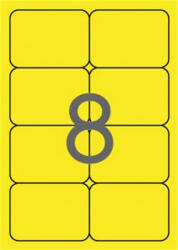 APLI Etikett, 99, 1x67, 7 mm, színes, kerekített sarkú, APLI, neon sárga, 160 etikett/csomag (LCA2874) - fapadospatron