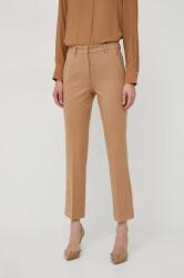 Marella pantaloni din lana culoarea maro, fason tigareta, high waist 9BYX-SPD115_82X