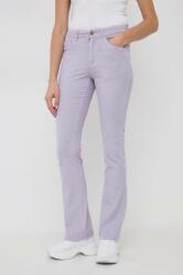 Max&Co MAX&Co. pantaloni de catifea cord Milady culoarea violet, evazati, medium waist 9BYX-SPD0ZU_04X