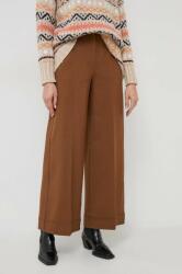 Max&Co MAX&Co. pantaloni femei, culoarea maro, lat, high waist 9BYX-SPD0ZR_82X
