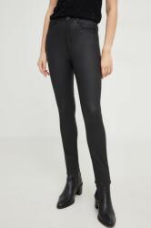 Answear Lab pantaloni femei, culoarea negru, mulata, high waist BMYX-SPD030_99X