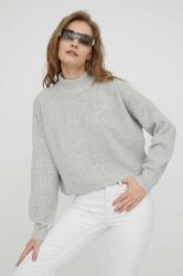 Hollister Co Hollister Co. pulover femei, culoarea gri, light, cu turtleneck 9BYX-SWD1JR_09X