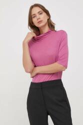 Sisley tricou din lana culoarea roz, cu turtleneck 9BYX-TSD12Z_30X