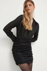 Silvian Heach rochie culoarea negru, mini, mulata MBYX-SUD00I_99X