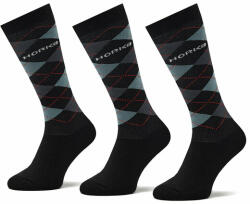 Horka Set de 3 perechi de șosete medii unisex Horka Riding Socks 145450-0000-0206 Ch Black/Grey