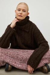 Lovechild pulover de lana femei, culoarea maro, călduros, cu guler 9BYX-SWD1GU_88X