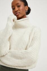 ANSWEAR pulover femei, culoarea bej, călduros, cu guler BMYX-SWD09A_80X