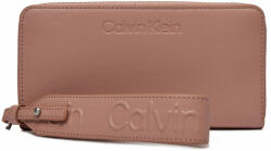 Calvin Klein Portofel Mare de Damă Calvin Klein Gracie Wallet W/Strap Lg K60K611388 Roz