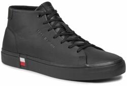 Tommy Hilfiger Sneakers Tommy Hilfiger Hi Vulc Leather Detail FM0FM05045 Negru Bărbați