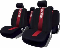 Sparco Set Huse Scaune Auto pentru Daewoo Korando - Sparco Red Spider, negru - rosu, 9 bucati