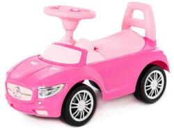 Masinuta roz cu spatar si fara pedale pentru copii 66x28.5x30 cm, Polesie (NBN00084477)