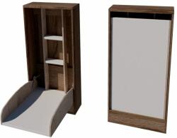  Pali Trio fali masszív pelenkázószekrény - Sötét sonoma/fehér/desmond (ezüst tölgy)