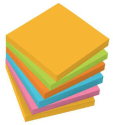 Sigel Öntapadó jegyzettömb, 75x75 mm, 100 lap, 6 szín, SIGEL, vegyes színek (MU120) - iroszer24