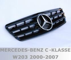 Mercedes Benz W203 lakkozott fényes fekete hűtőrács AMG stílusban