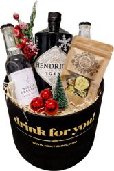 Karácsonyi Hendricks gin tonik csomag fekete díszdobozban - ginshop