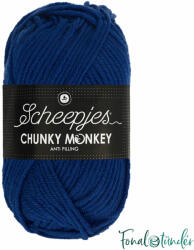 Scheepjes Chunky Monkey 1117 Royal Blue - élénk sötétkék akril fonal
