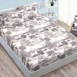 Ralex Set husa de pat Finet Elegance + 2 fete perna pentru saltea de 180x200 cm, Mov, HE14 Lenjerie de pat